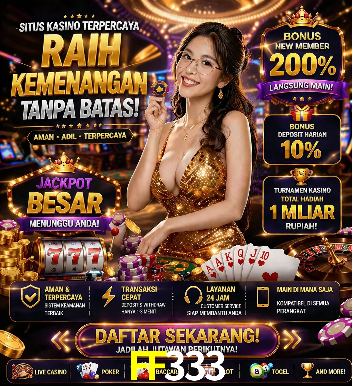 Roleta e blackjack FF333