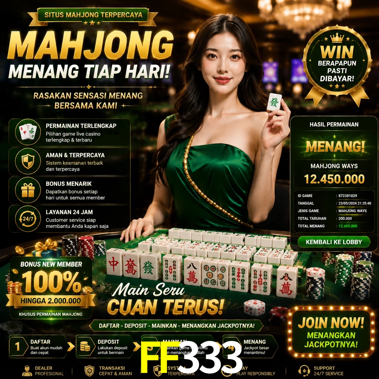 Cashback VIP FF333 - reembolso semanal